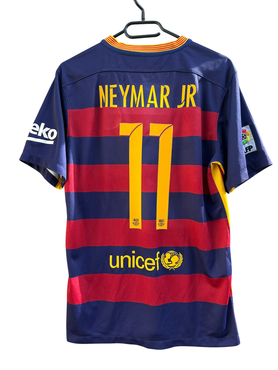 2015/2016 FC Barcelone Domicile Floqué Neymar JR #11 (M)