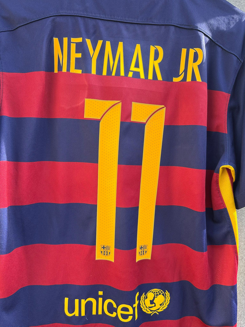 2015/2016 FC Barcelone Domicile Floqué Neymar JR #11 (M)