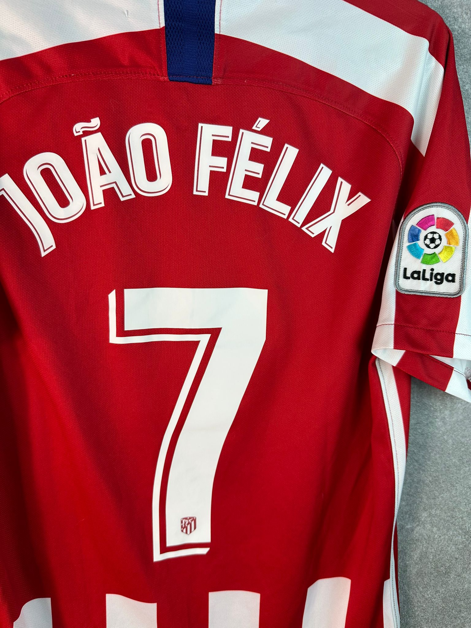 2020/2021 Atlético Madrid Domicile Floqué Joao Felix #7 (S)