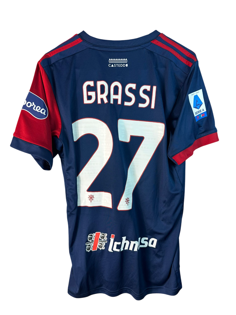 2021/2022 Cagliari Domicile Floqué Grassi #27 (S)