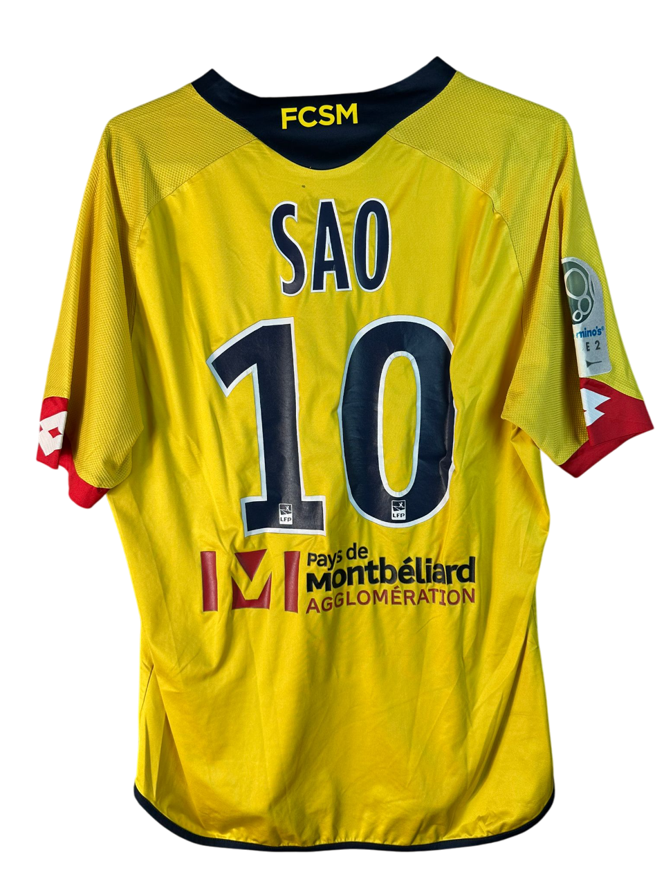 2015/2016 FC Sochaux Domicile Floqué Sao #10 [Porté] (M)