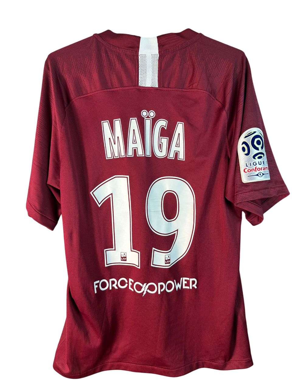 2019/2020 Metz FC Domicile Floqué Maiga #19 [Porté] (M)